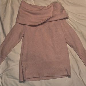 Off shoulder or cowl neck sweater